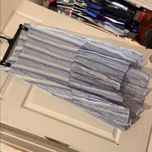 Mlle Gabrielle Blue and White Patterned Skirt